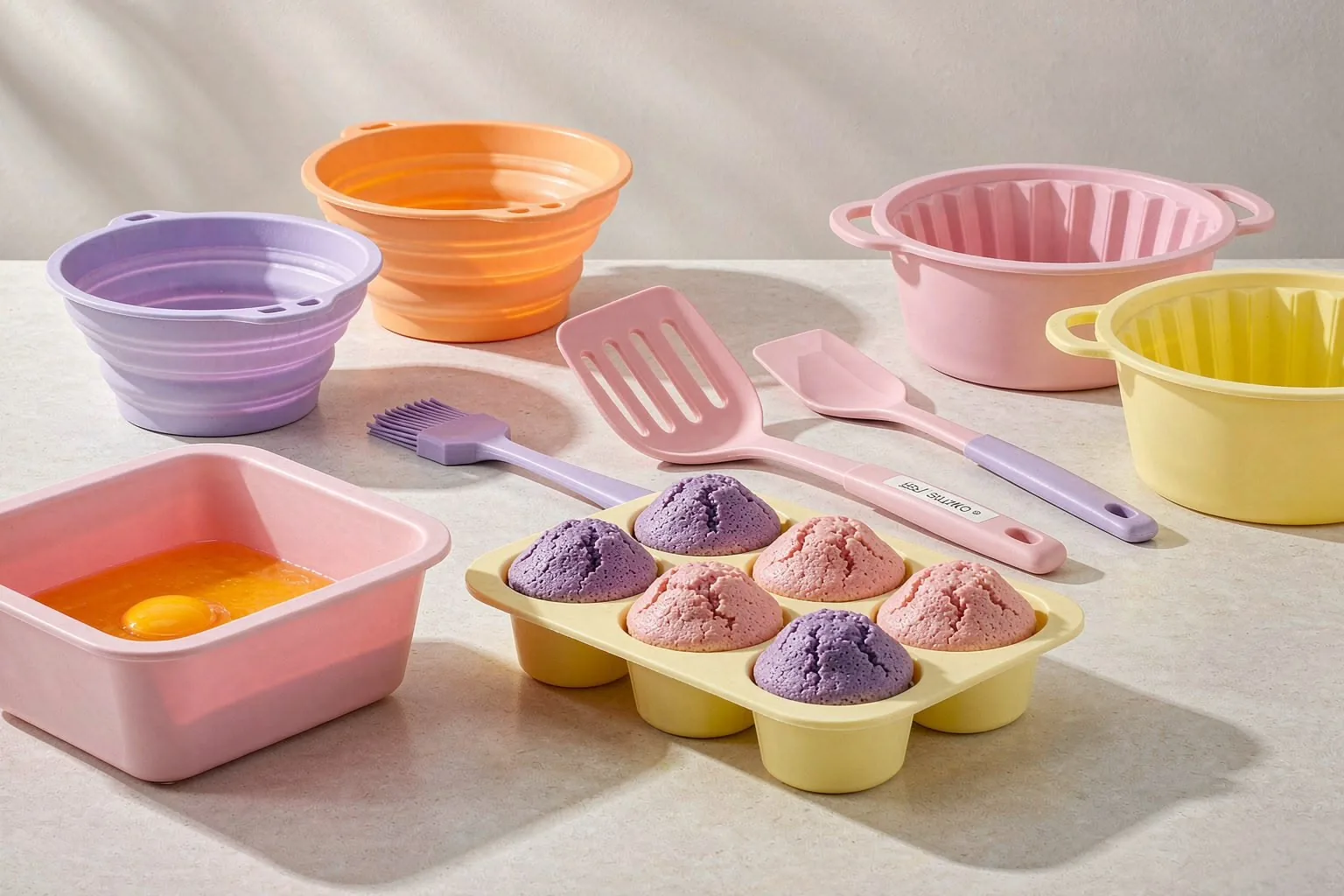 Custom food-contact silicone kitchenware